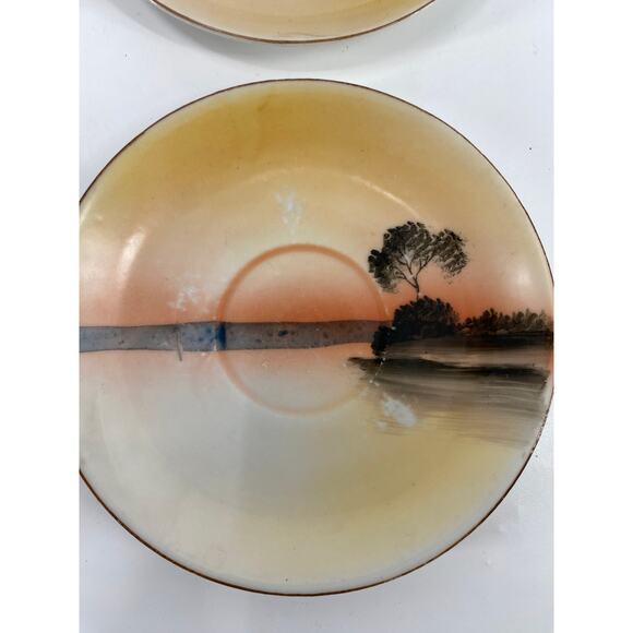 set of 4 VTG Independence Ironstone Castleton China platter 13”x9” sunset Japan - Picture 5 of 12